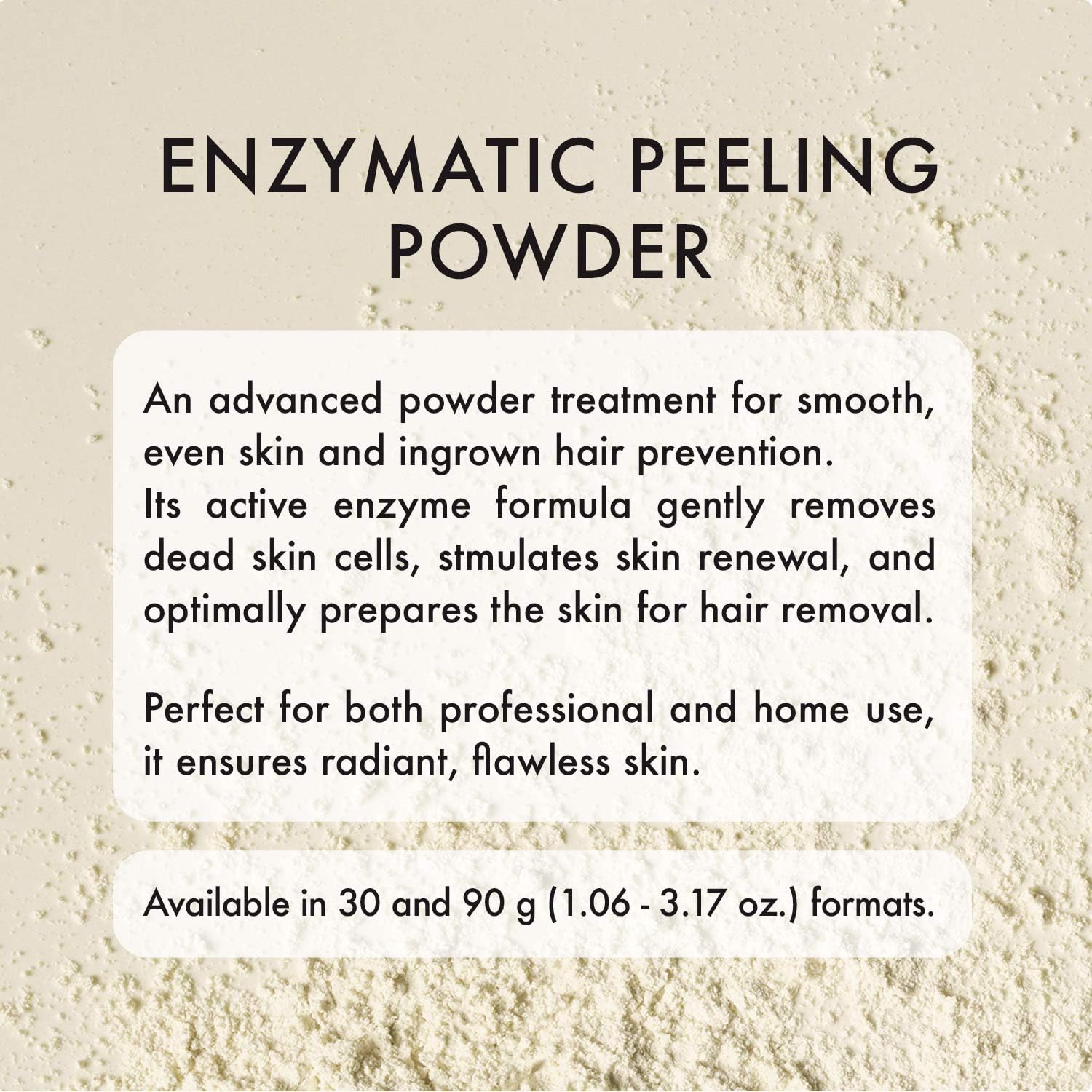 Italwax enzymatic peeling powder texture closeup showing natural actives