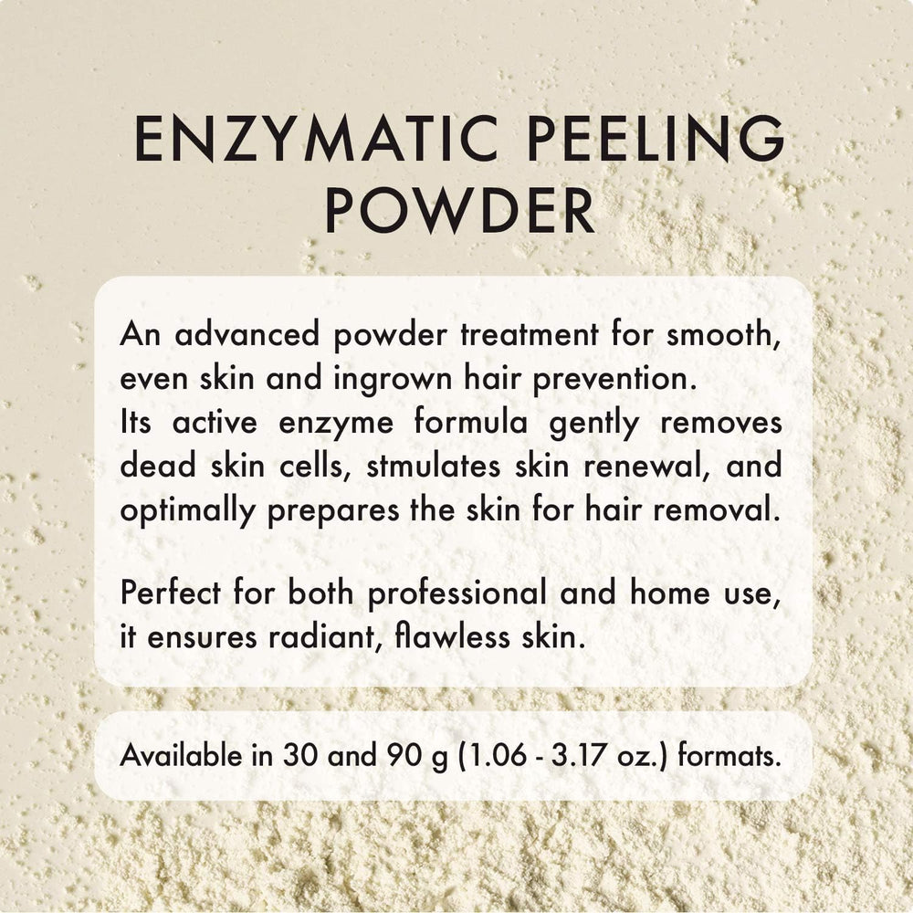 Italwax enzymatic peeling powder texture closeup showing natural actives