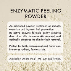 Italwax enzymatic peeling powder texture closeup showing natural actives