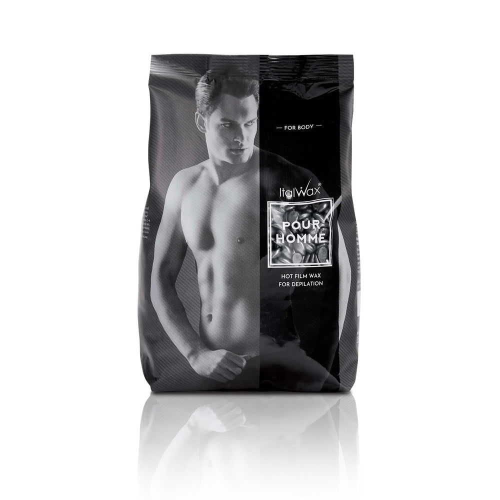 Italwax Pour Homme hard wax beads pack for professional, fast hair removal.