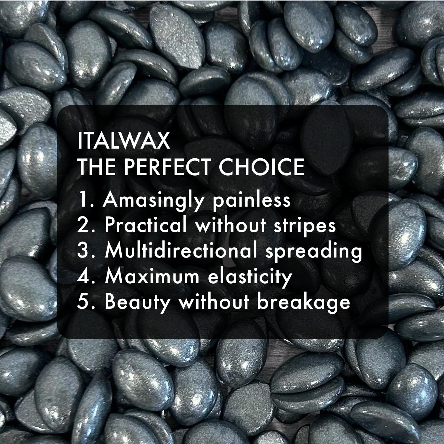 Italwax Pour Homme spatula application demonstrates easy, clean wax removal.