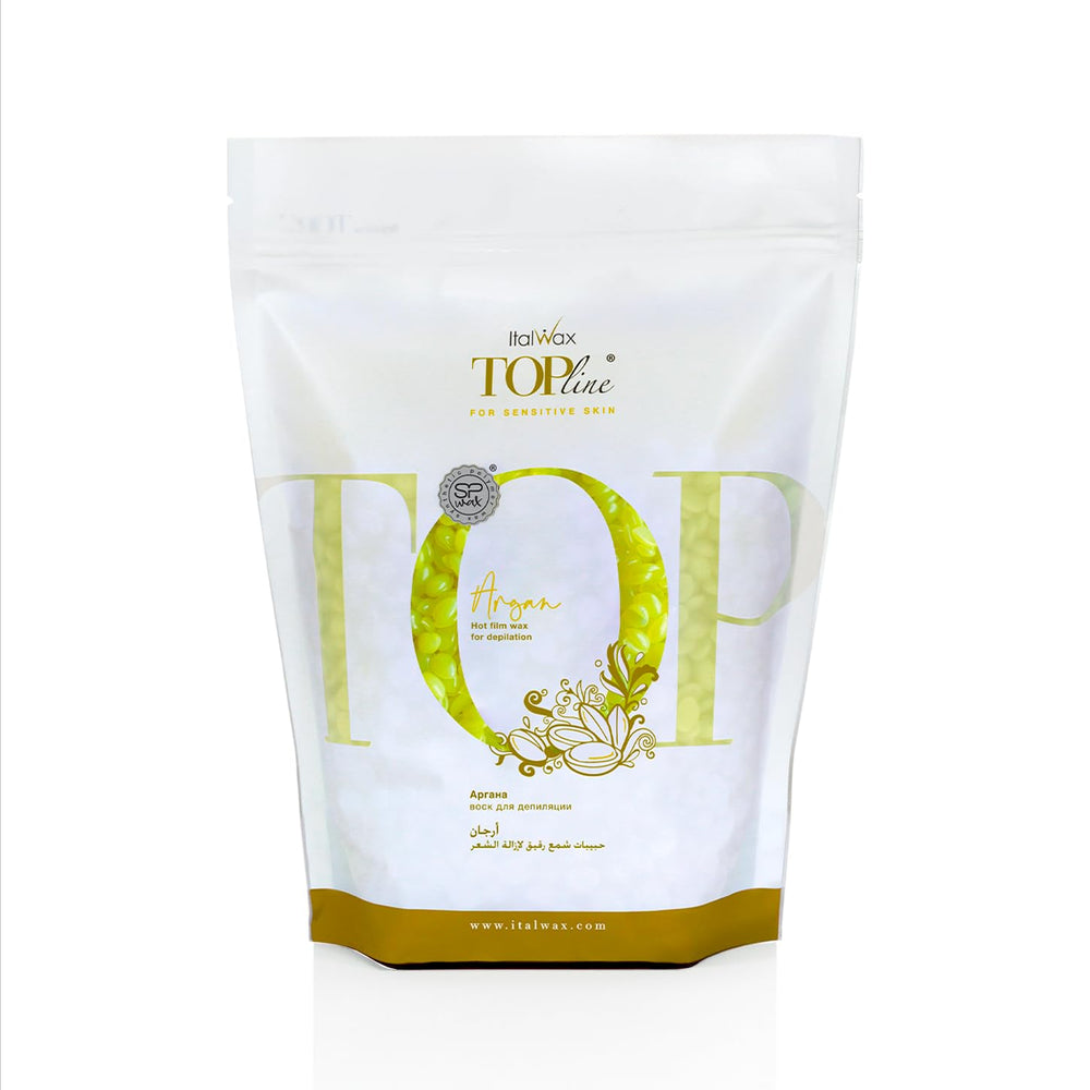 Italwax Top Line Argan Hard Wax with fast-dry texture for efficient professional use.
