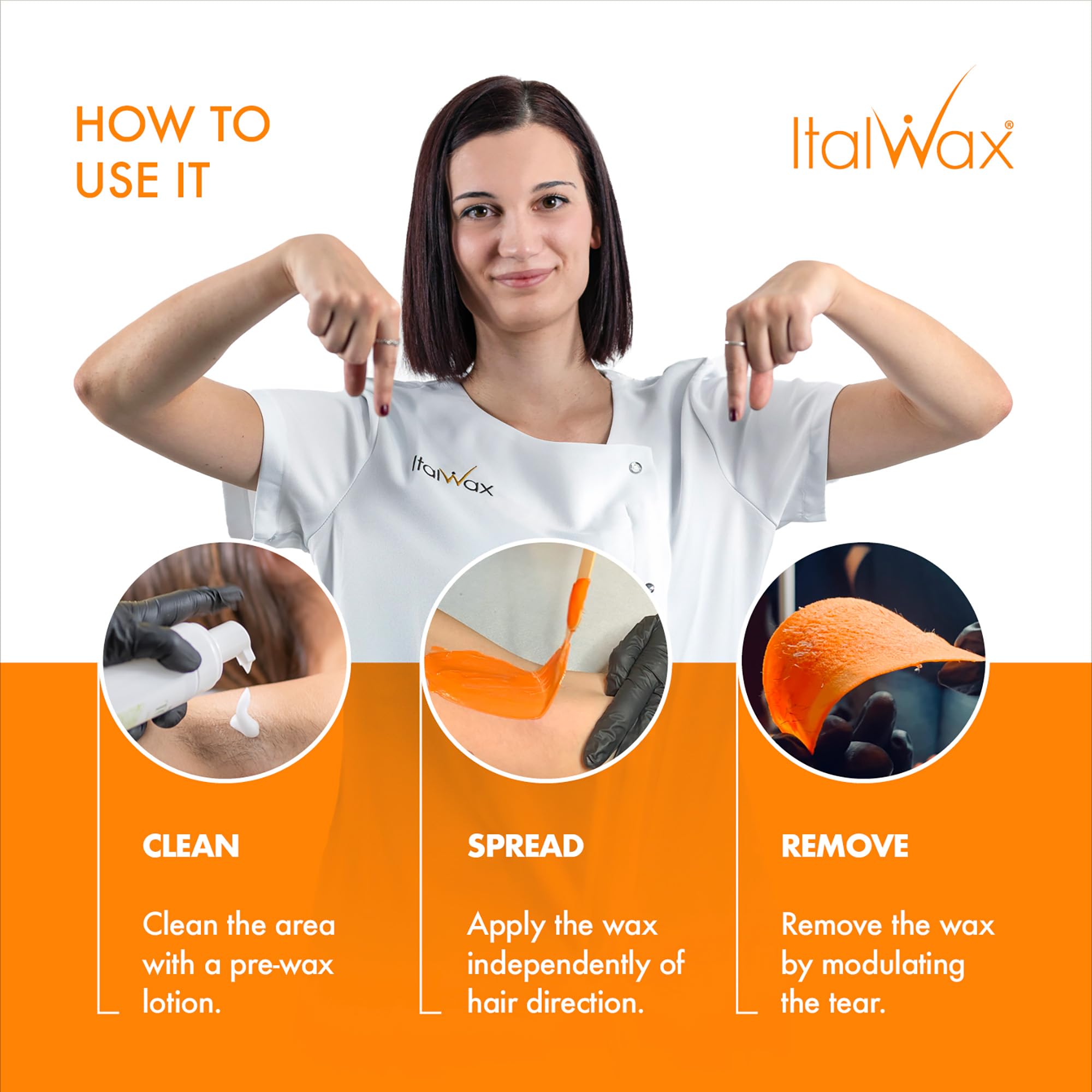 Italwax Top Line Coral wax slower setting enables better control.