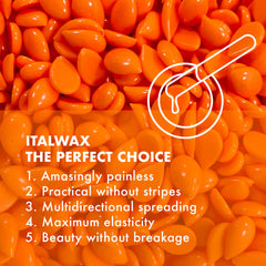 Italwax coral wax for coarse hair provides strong grip.