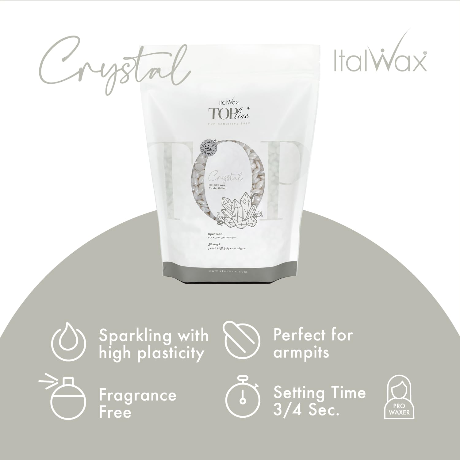 Fragrance-free, colorant-free formula emphasizes a clean, minimalist waxing experience.
