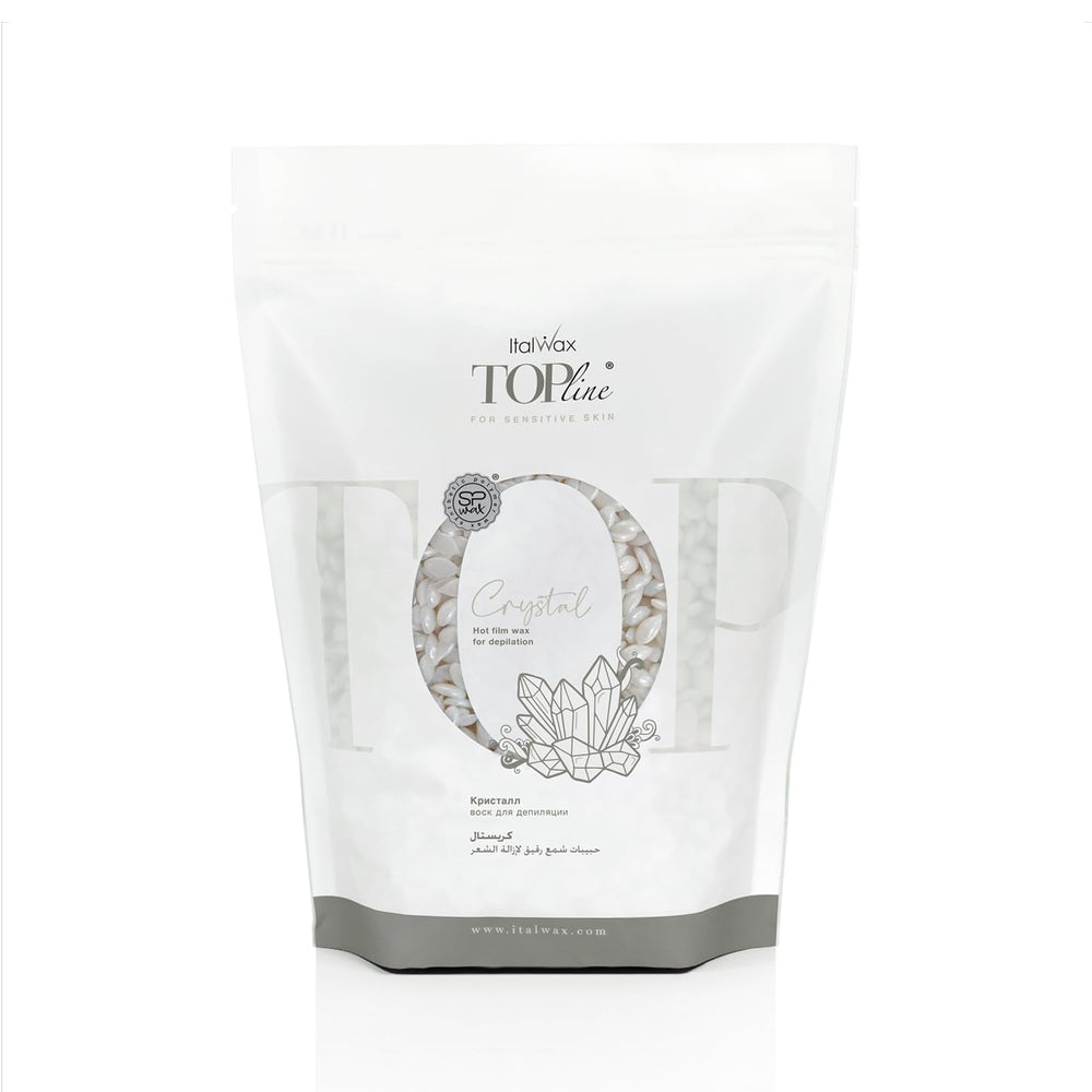 Italwax Top Line Crystal Hard Wax packaging showcases premium professional quality.