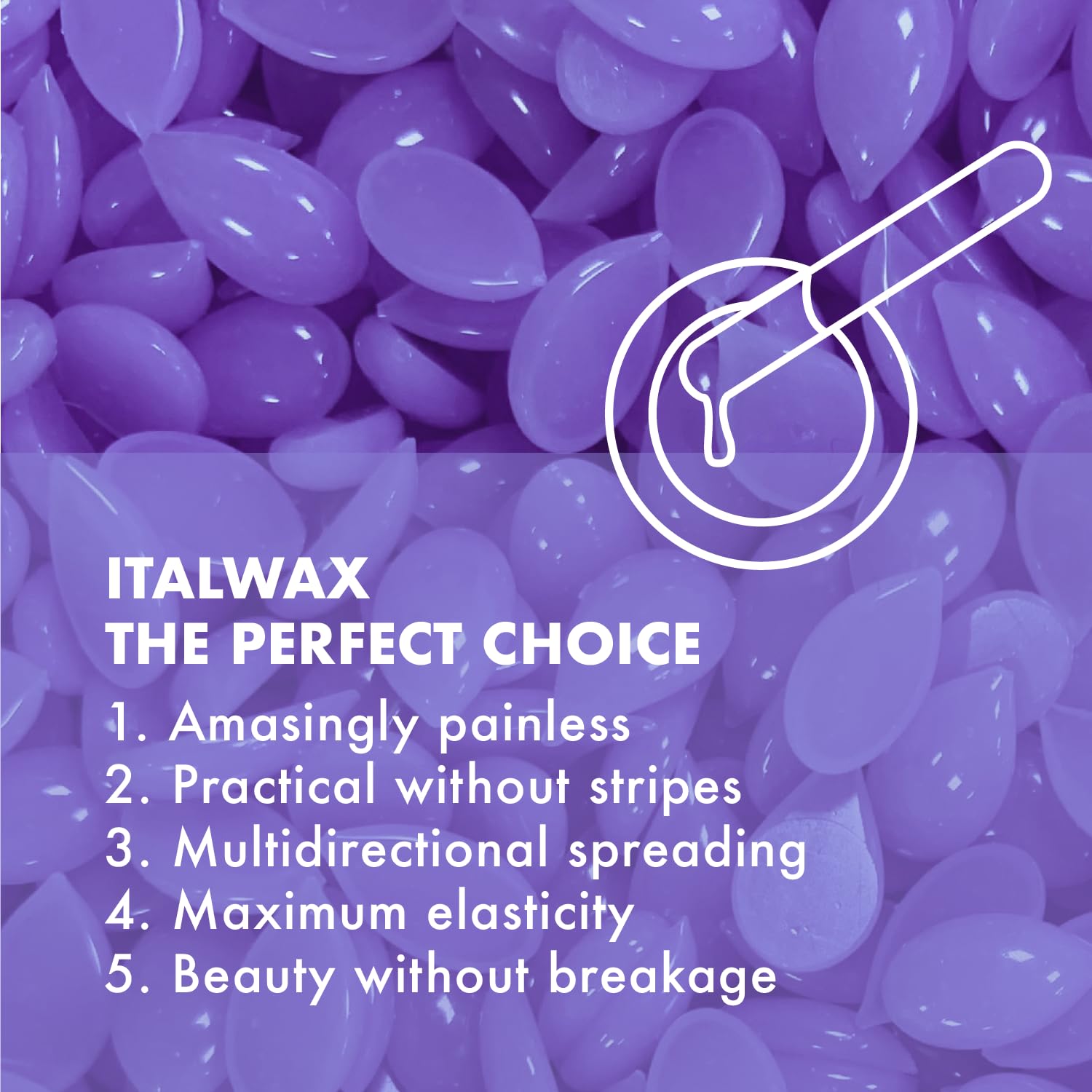 Italwax Top Line Orchid underarms application emphasizes controlled removal in sensitive zones
