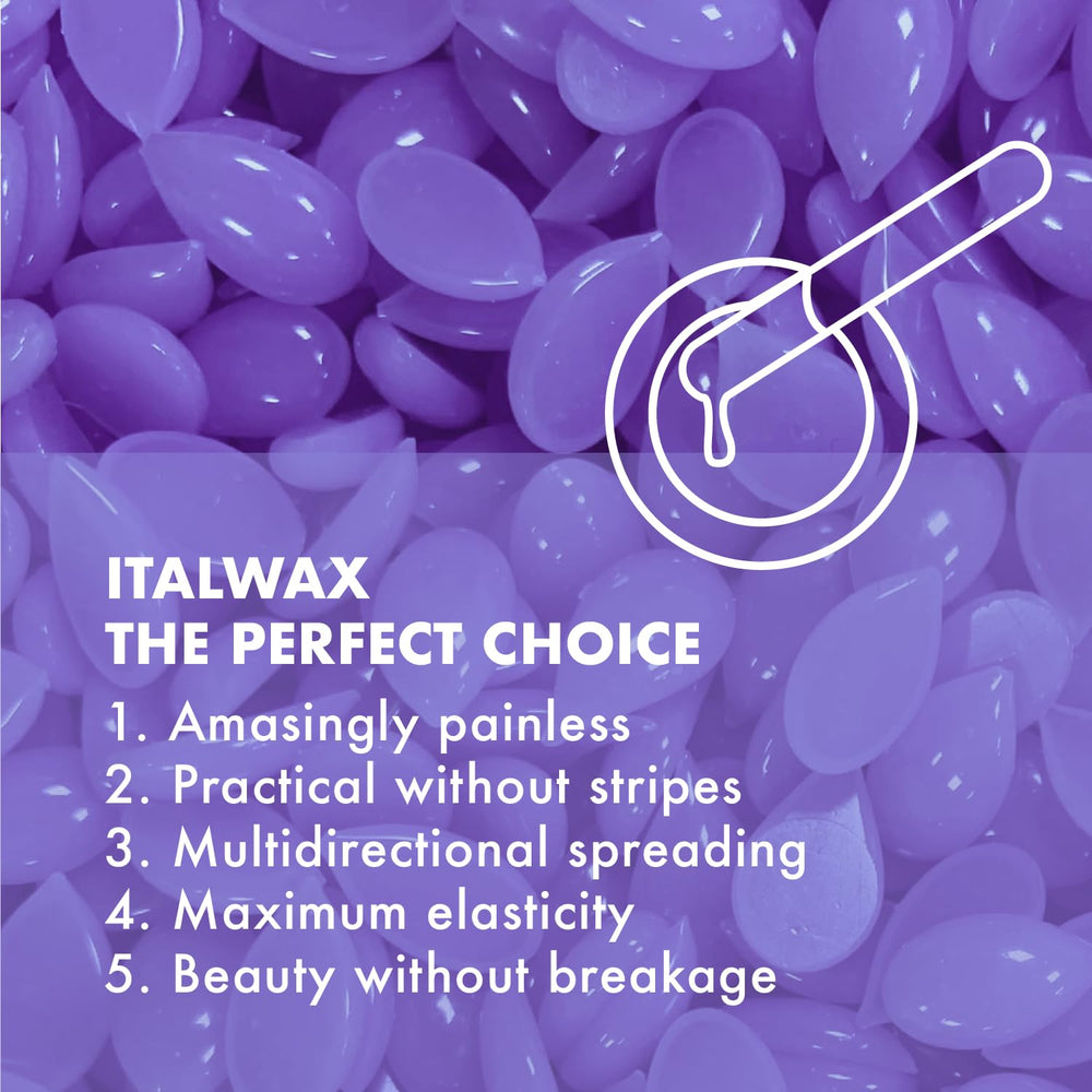 Italwax Top Line Orchid underarms application emphasizes controlled removal in sensitive zones