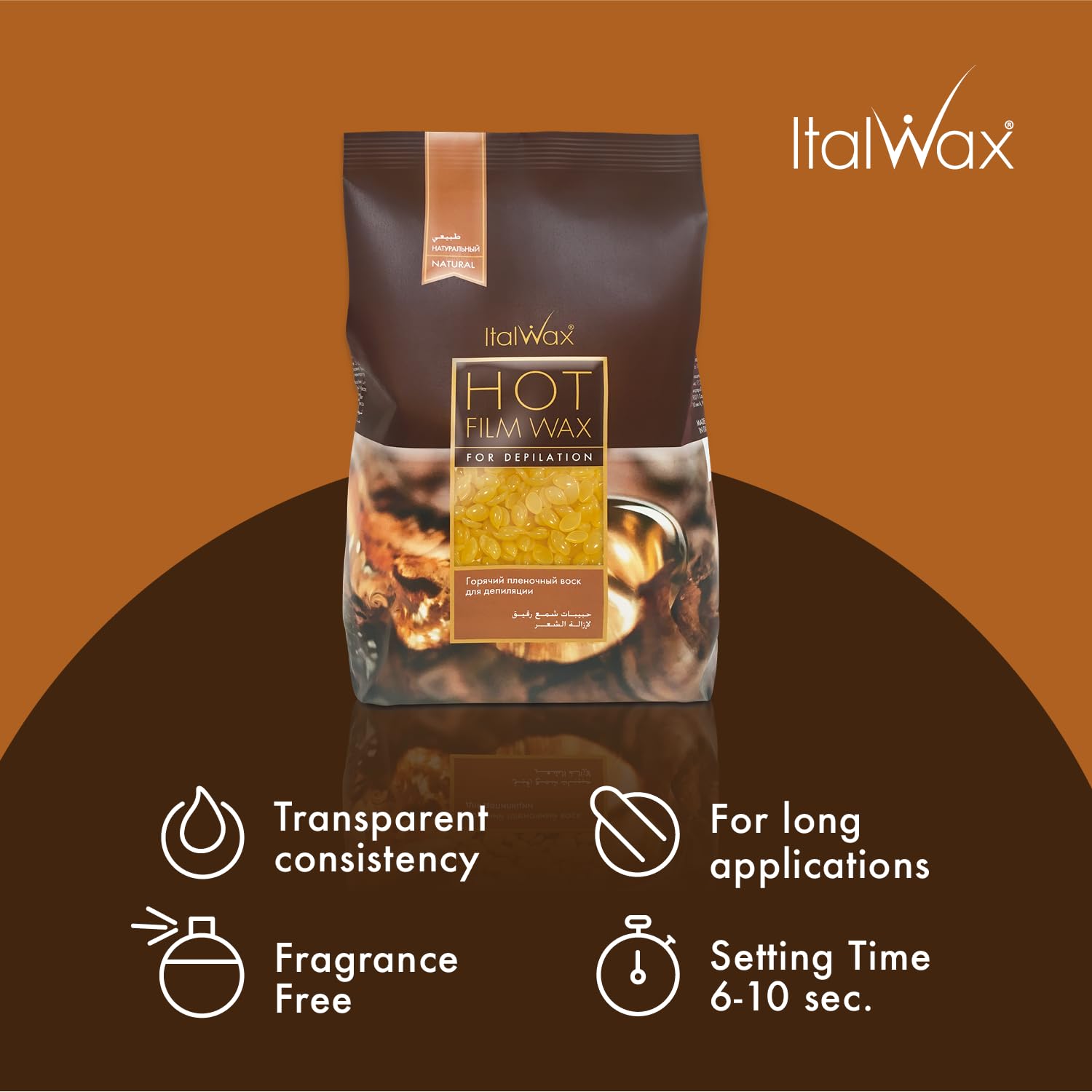 Italwax unscented formulation ideal for sensitive skin and comfort
