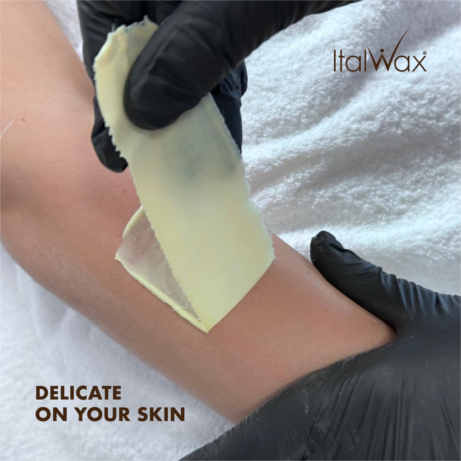Vanilla aroma on Italwax packaging enhances scent experience.