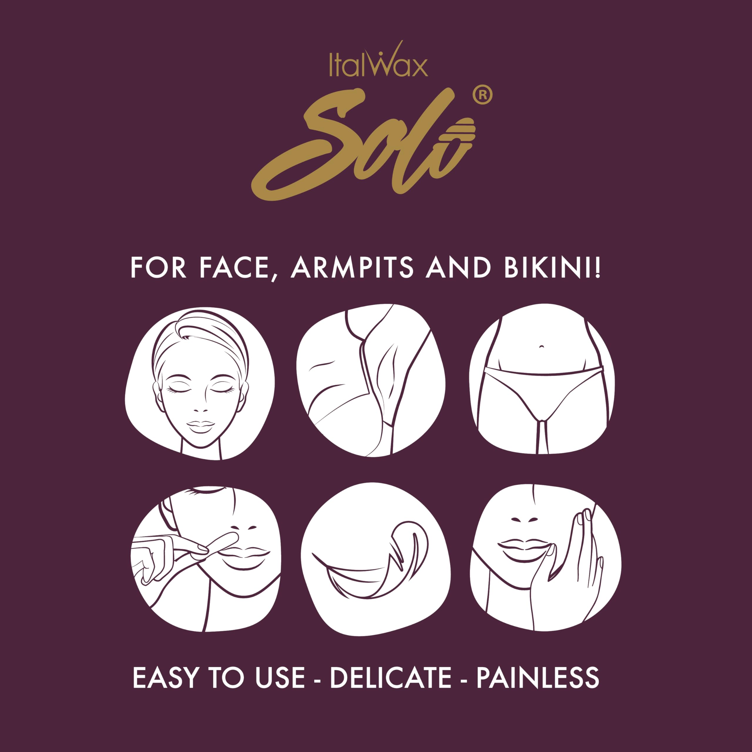 Thirty waxing sticks provide precise, mess-free application