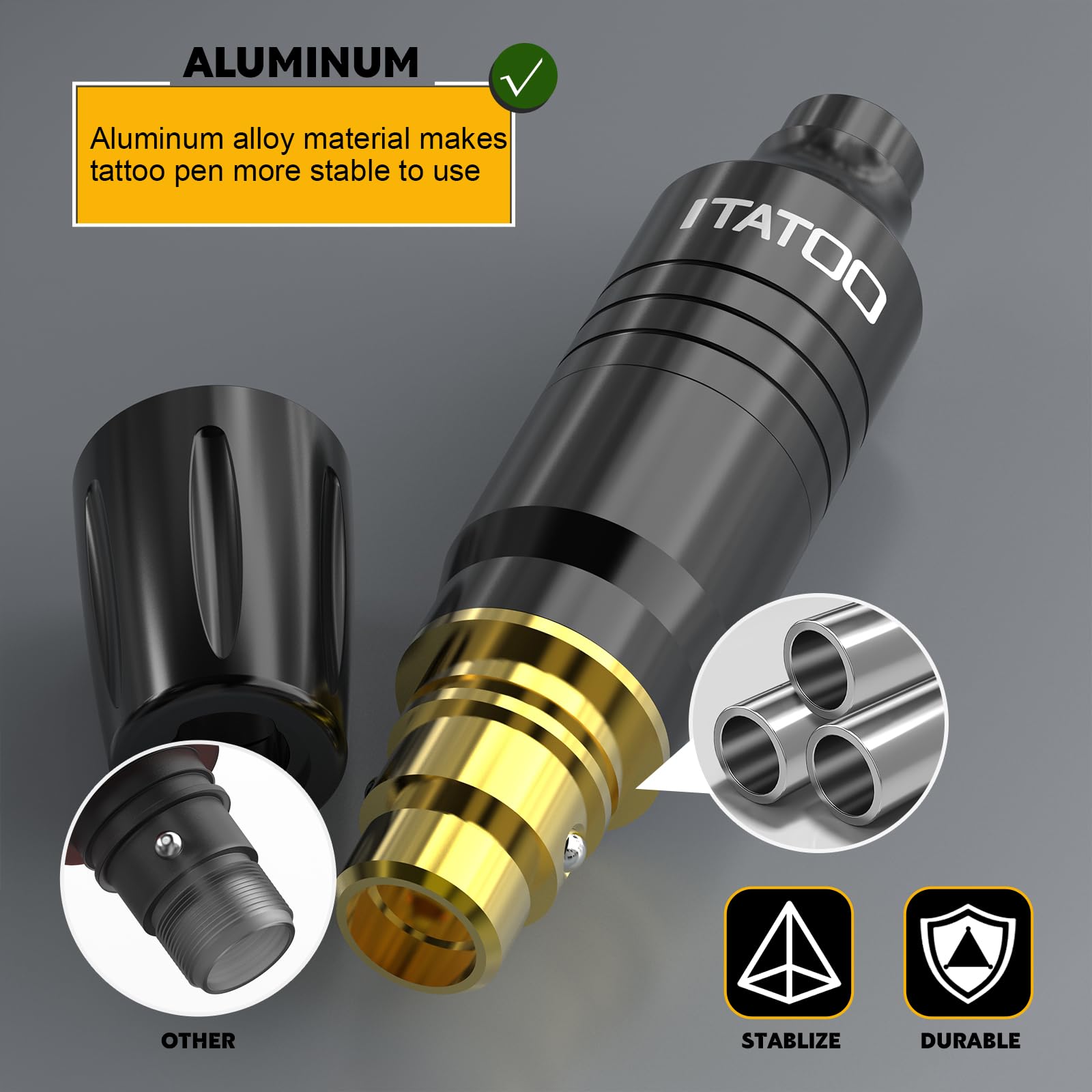 ITATOO dual 1200mAh batteries for long sessions