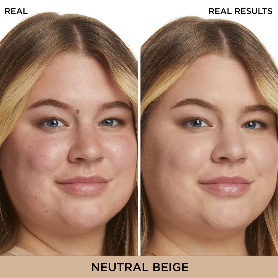 Bye Bye Redness tinted cream swatch demonstrates seamless blend for even skin.