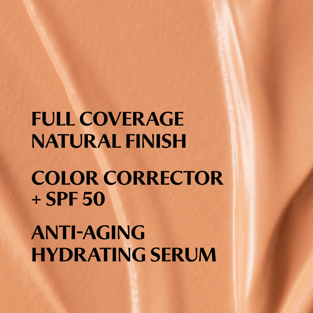 IT Cosmetics CC+ Cream Tan Cool swatch demonstrates color correcting pigments in action.
