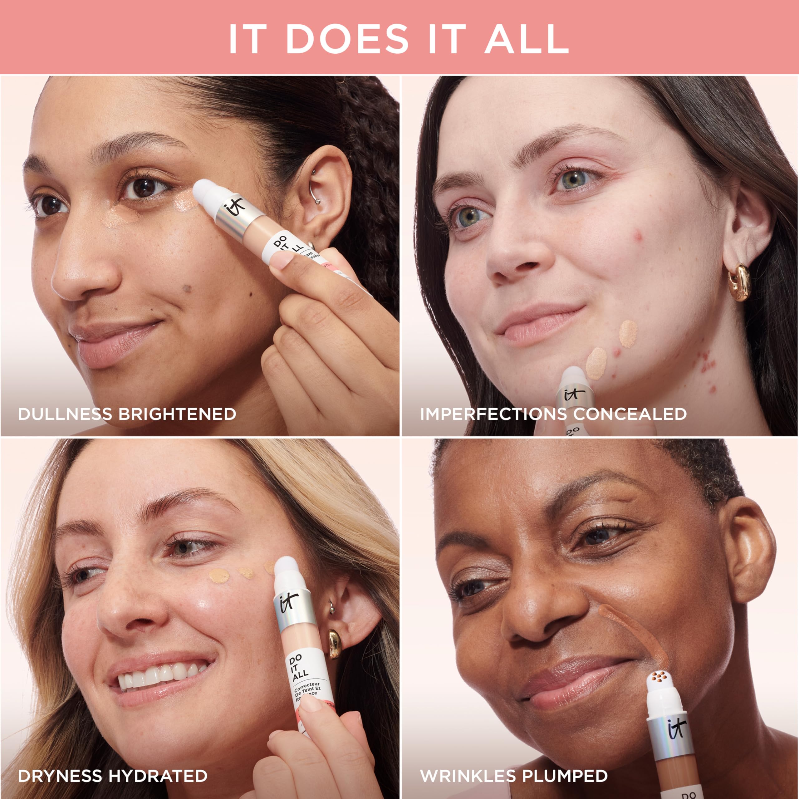 IT Cosmetics Do It All Radiant Concealer on hand demonstrates easy application