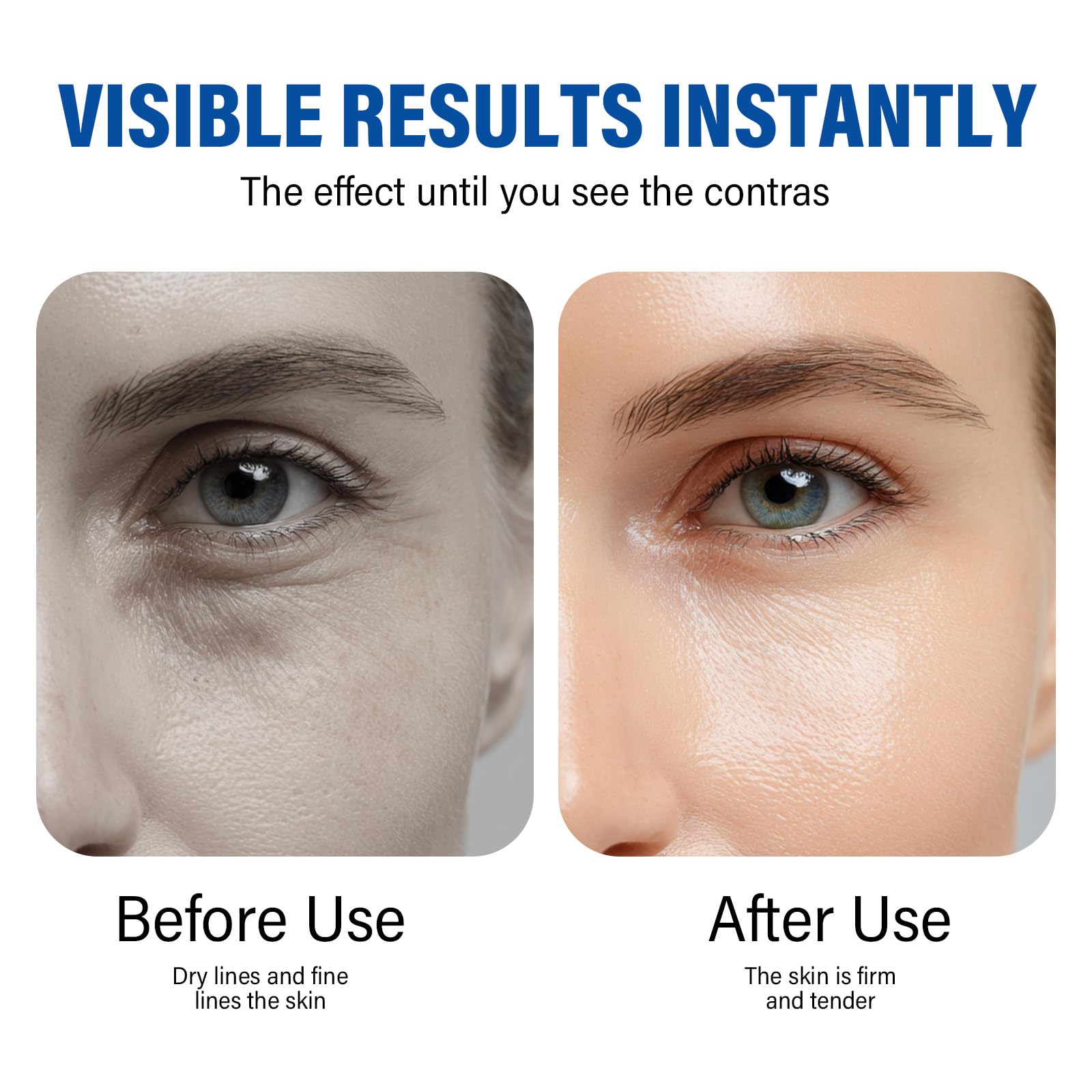 ITECFREELY Instant Eye Tightener on skin with natural finish, suitable for many tones.