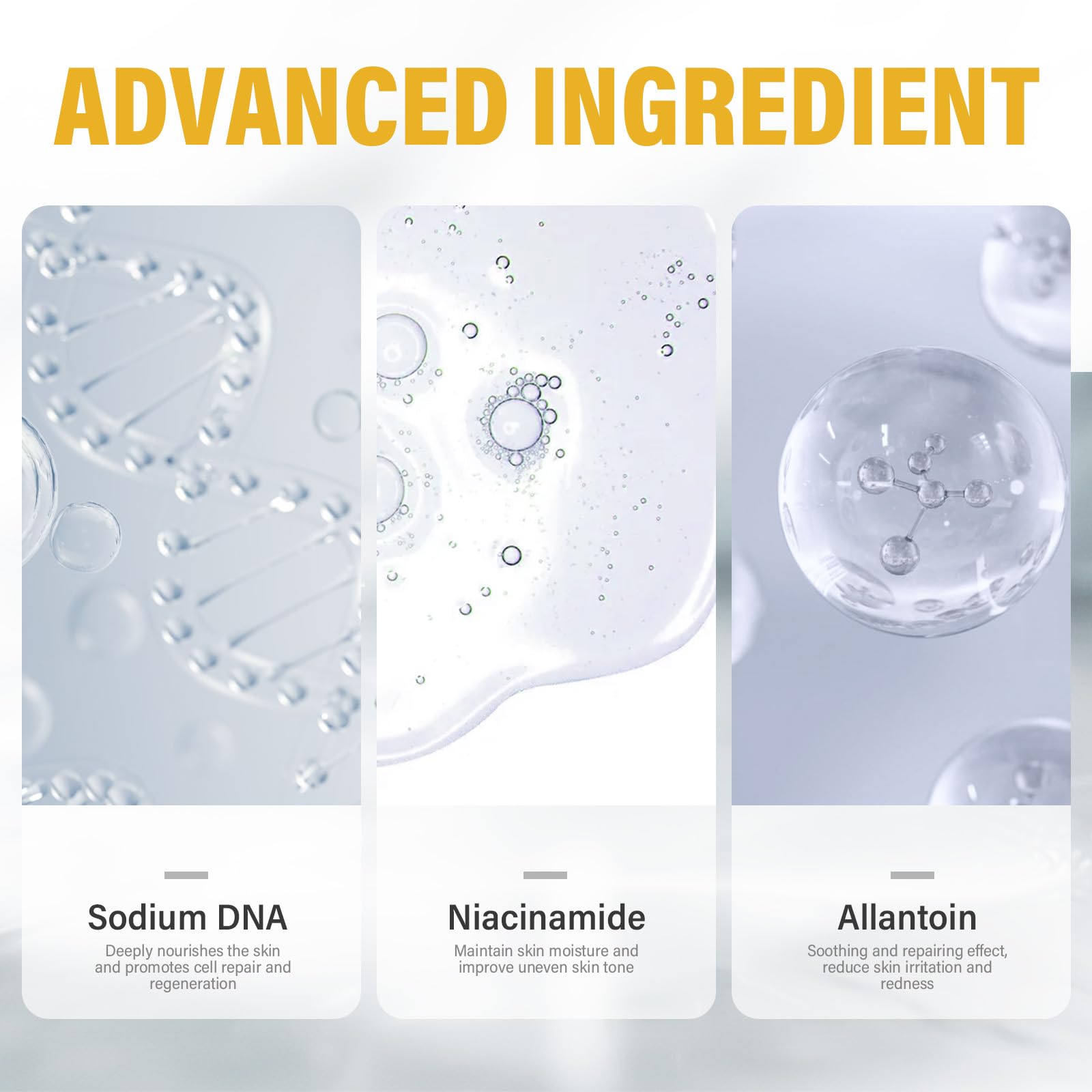 In-use shot of ITECFREELY Serum demonstrating a gentle, even application on the skin.