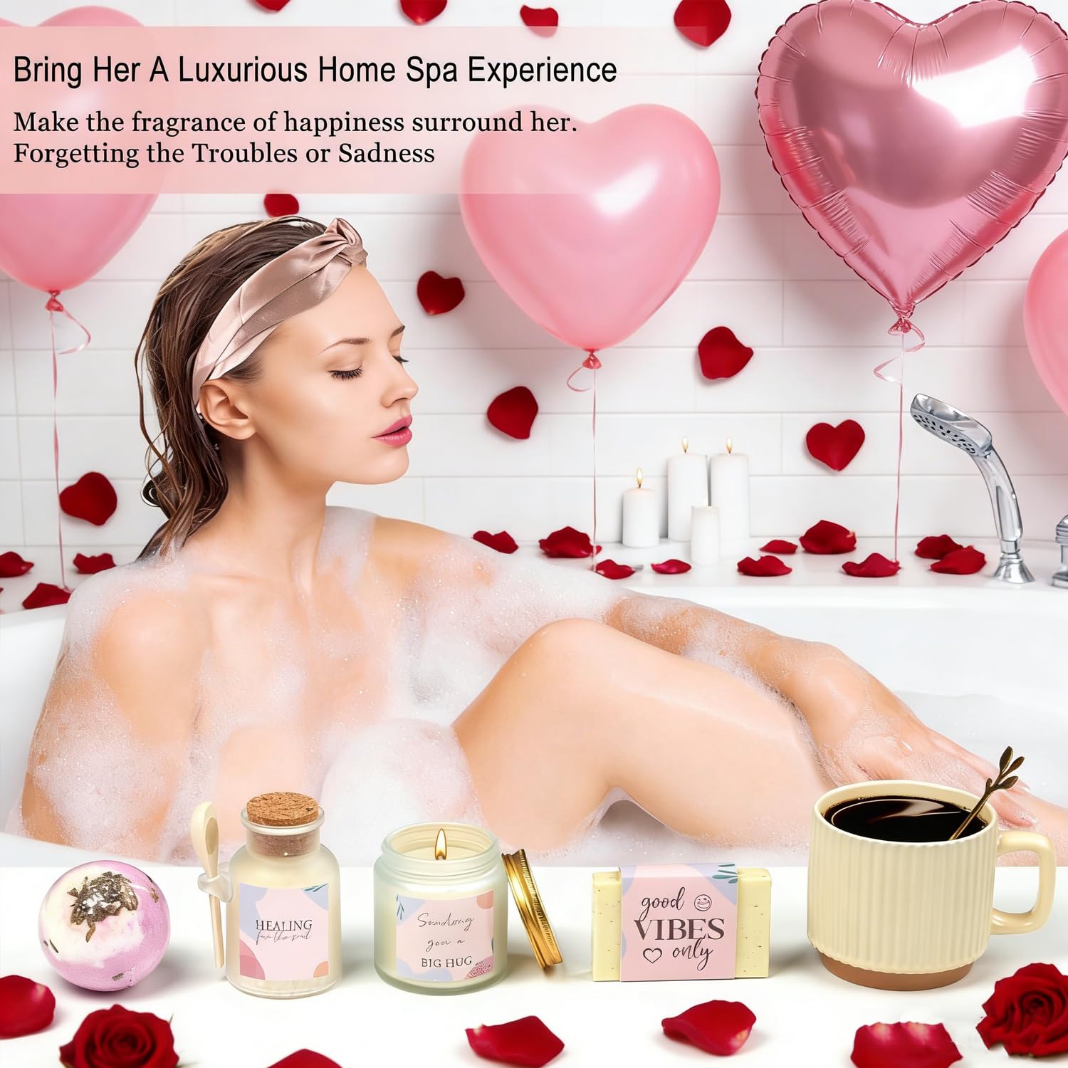 Ithmahco healing bath salts with spoon promote soothing soak rituals.