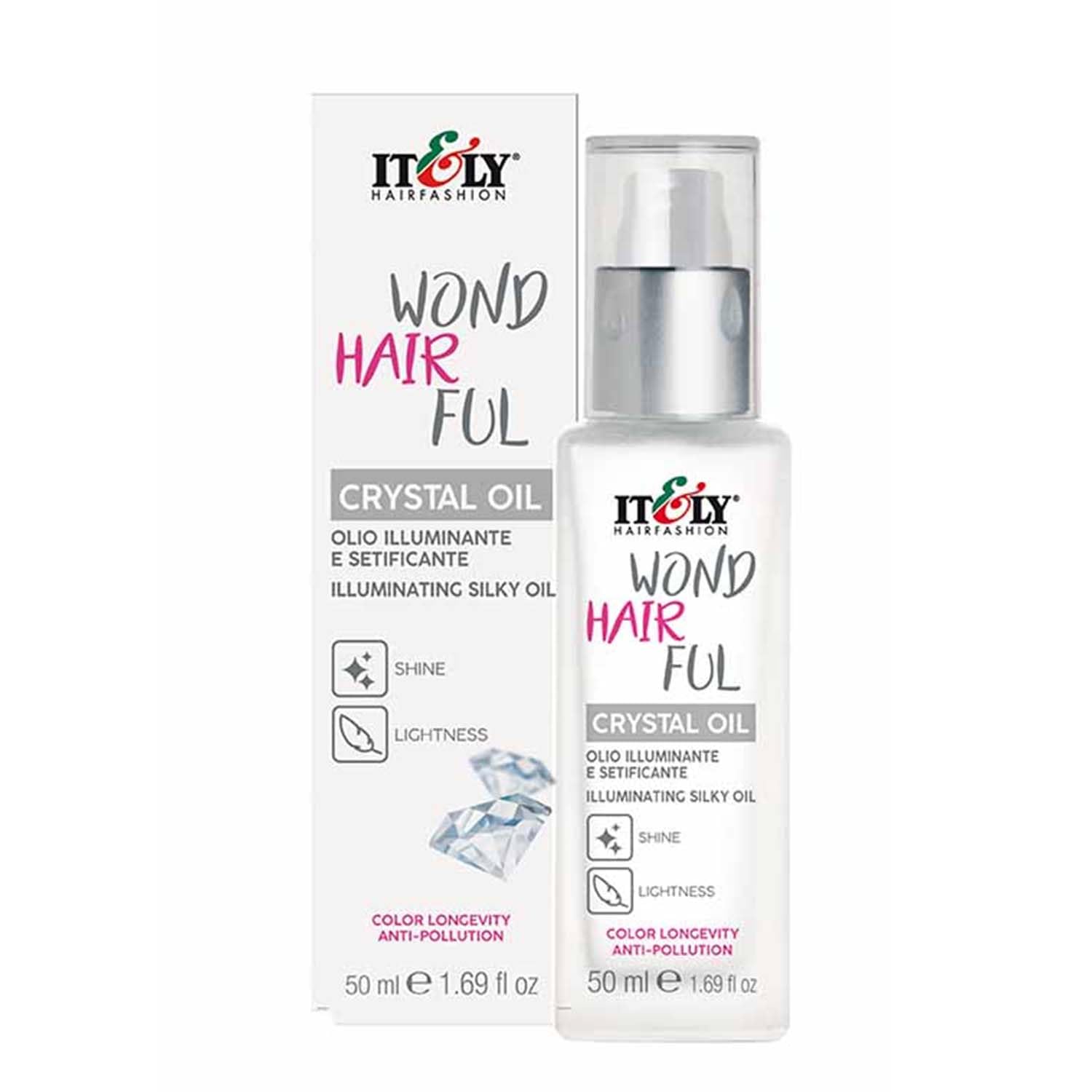 It&ly Wondhairful Crystal Oil dispensing dropper evenly distributes lightweight serum.
