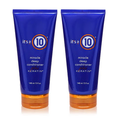 Its 10 Haircare Miracle Deep Conditioner bottle with keratin supports color-treated hair shine