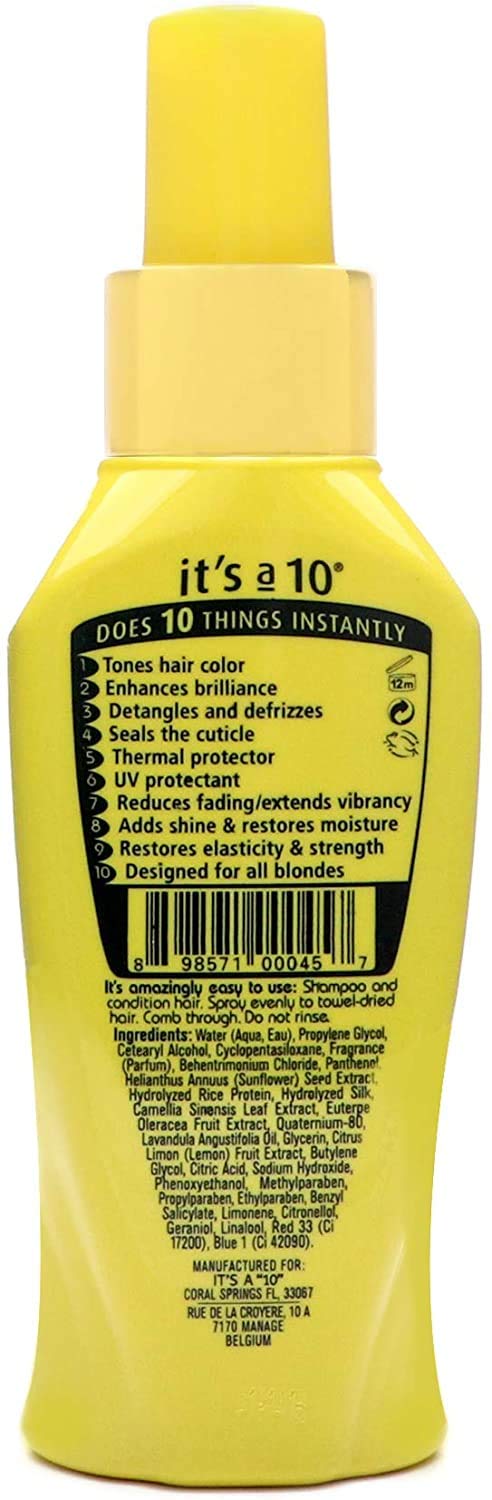 it's 10 haircare miracle leave-in blondes pump-dispense bottle for easy application