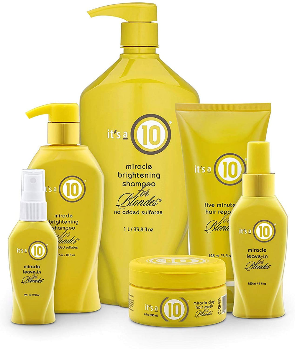 it's 10 haircare miracle leave-in blondes styled-hair lifestyle image conveys healthy glow
