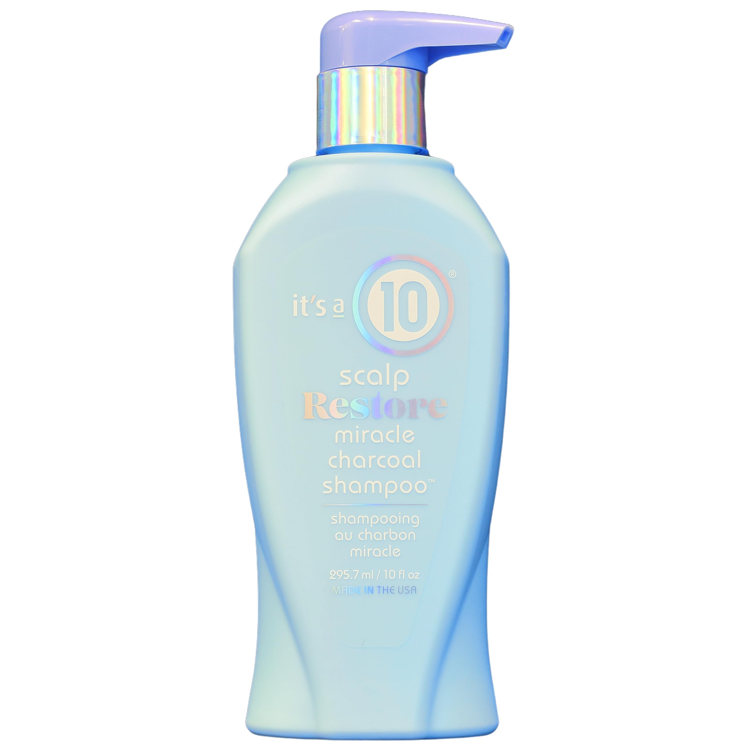 Shampoing charbon actif It's a 10 Haircare, bouteille prête pour purifier le cuir chevelu.