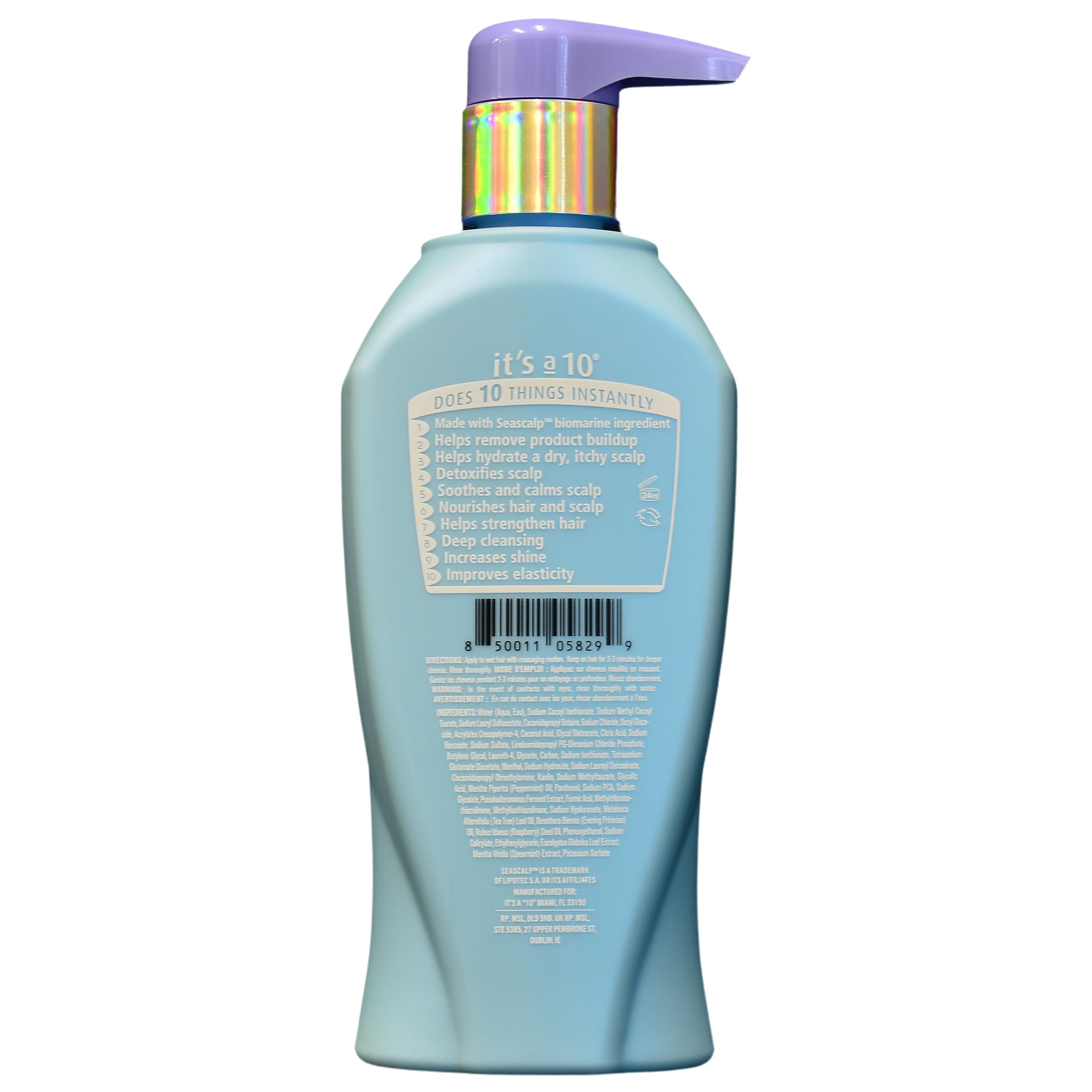 Texture crèmeuse du shampoing charbon actif It's a 10 Haircare.