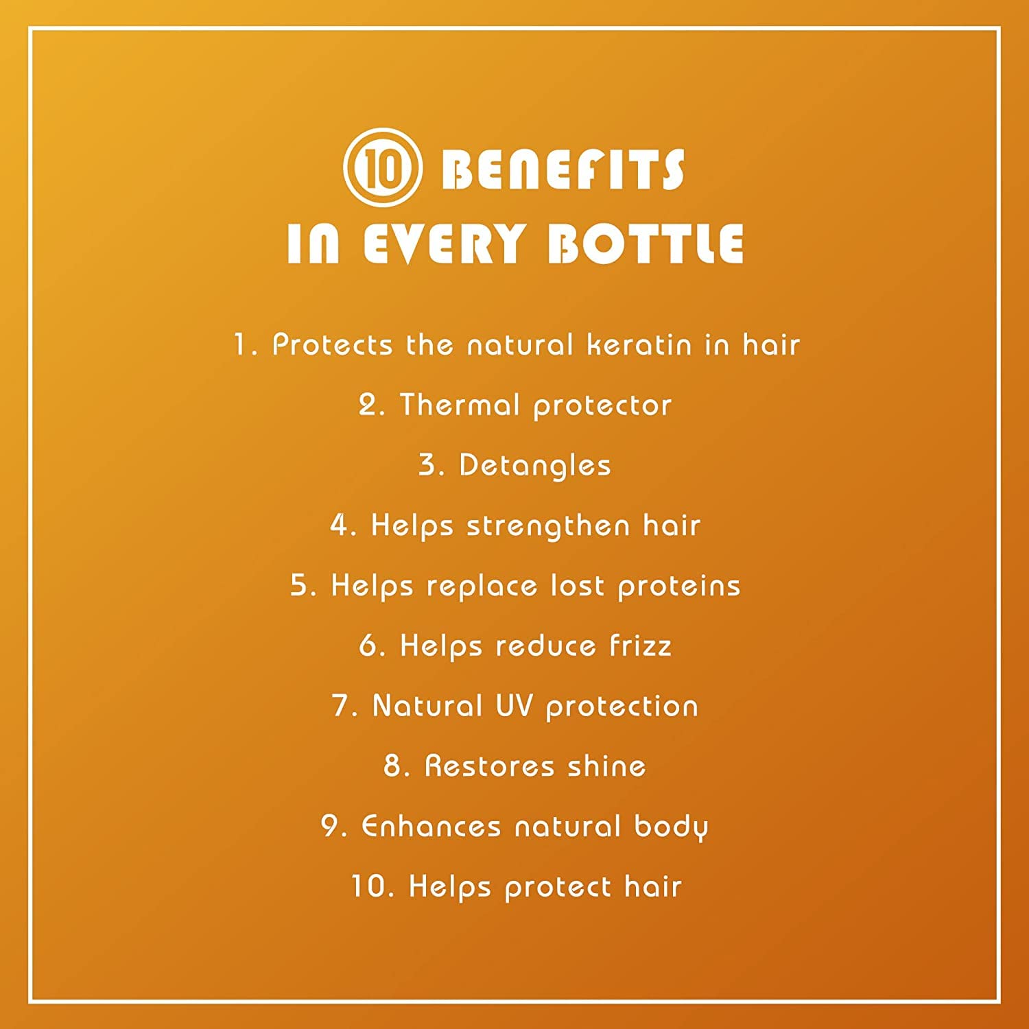 It's a 10 Color Protection shine formula helps color-treated hair look vibrant.
