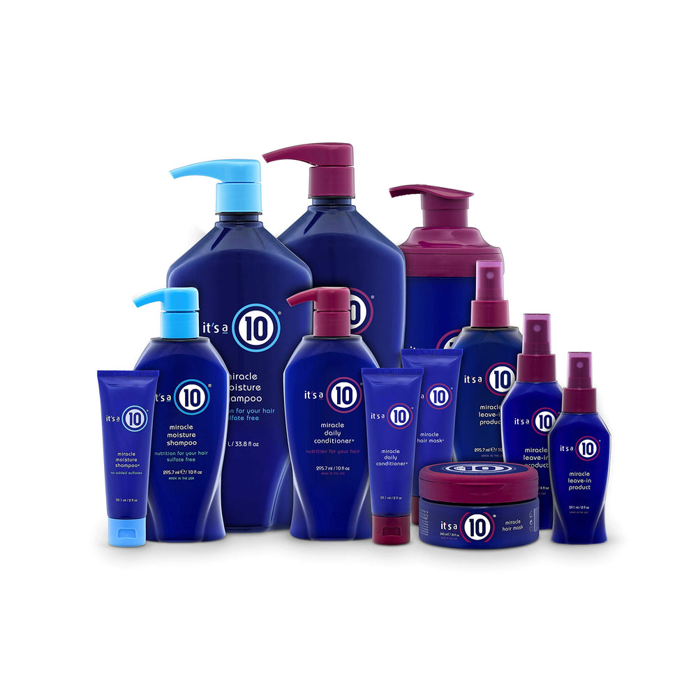 It's a 10 Miracle Daily Conditioner label close-up highlighting key ingredients