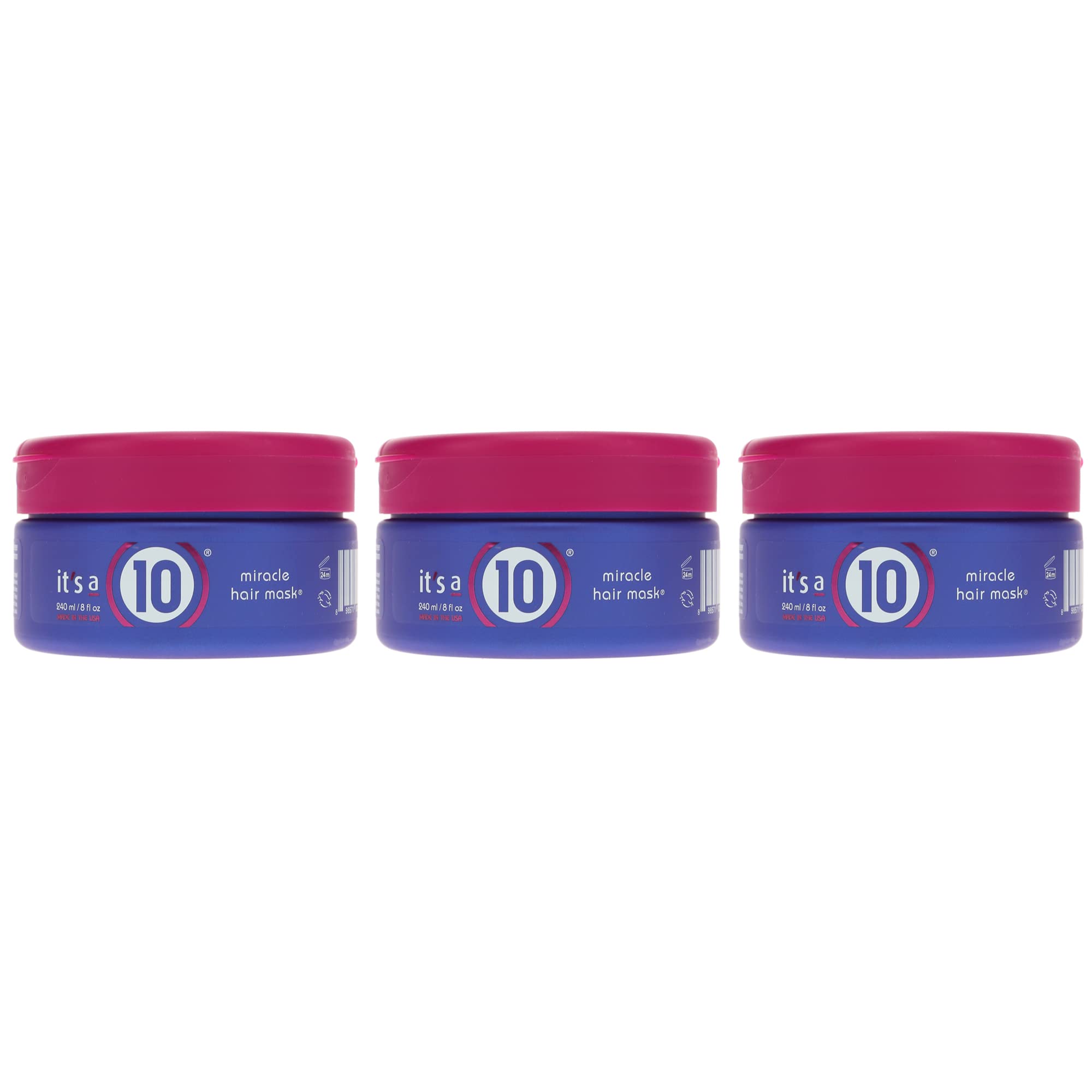 It's a 10 Haircare Miracle Hair Mask bottle front with color-treated hair benefits