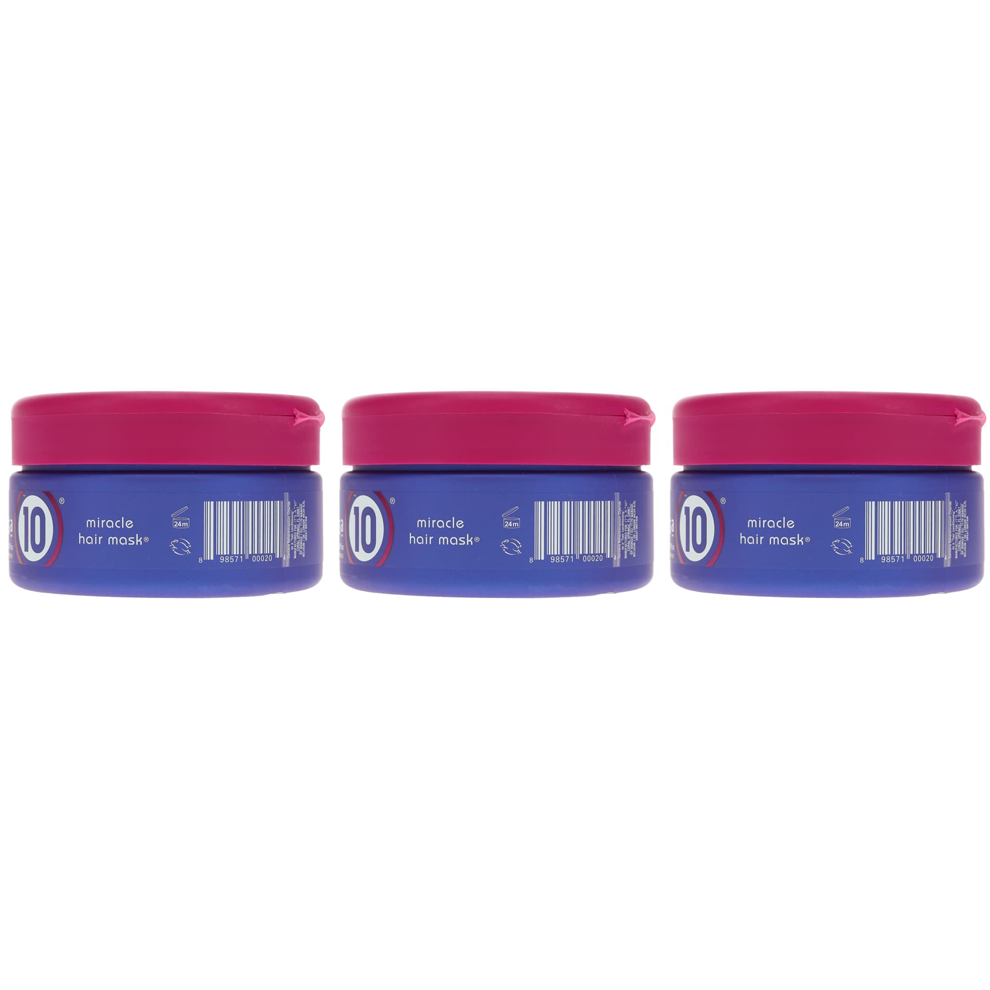 It's a 10 Haircare Miracle Hair Mask cream texture closeup for deep conditioning
