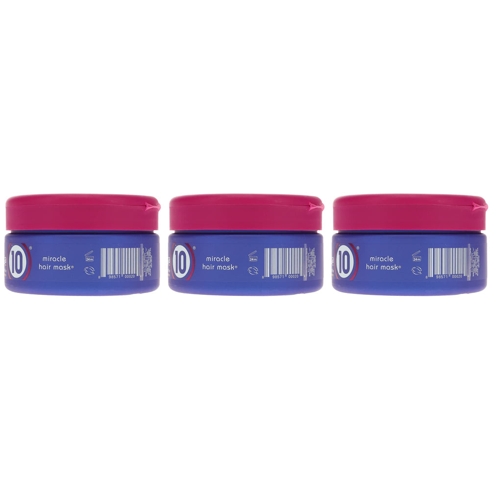 It's a 10 Haircare Miracle Hair Mask cream texture closeup for deep conditioning