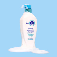 It's a 10 Haircare Miracle Volumizing Shampoo rich lather ready to cleanse buildup and add volume.