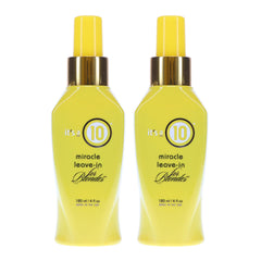 It's a 10 Miracle Leave-In for Blondes bottle neutralizing brassiness and boosting shine.