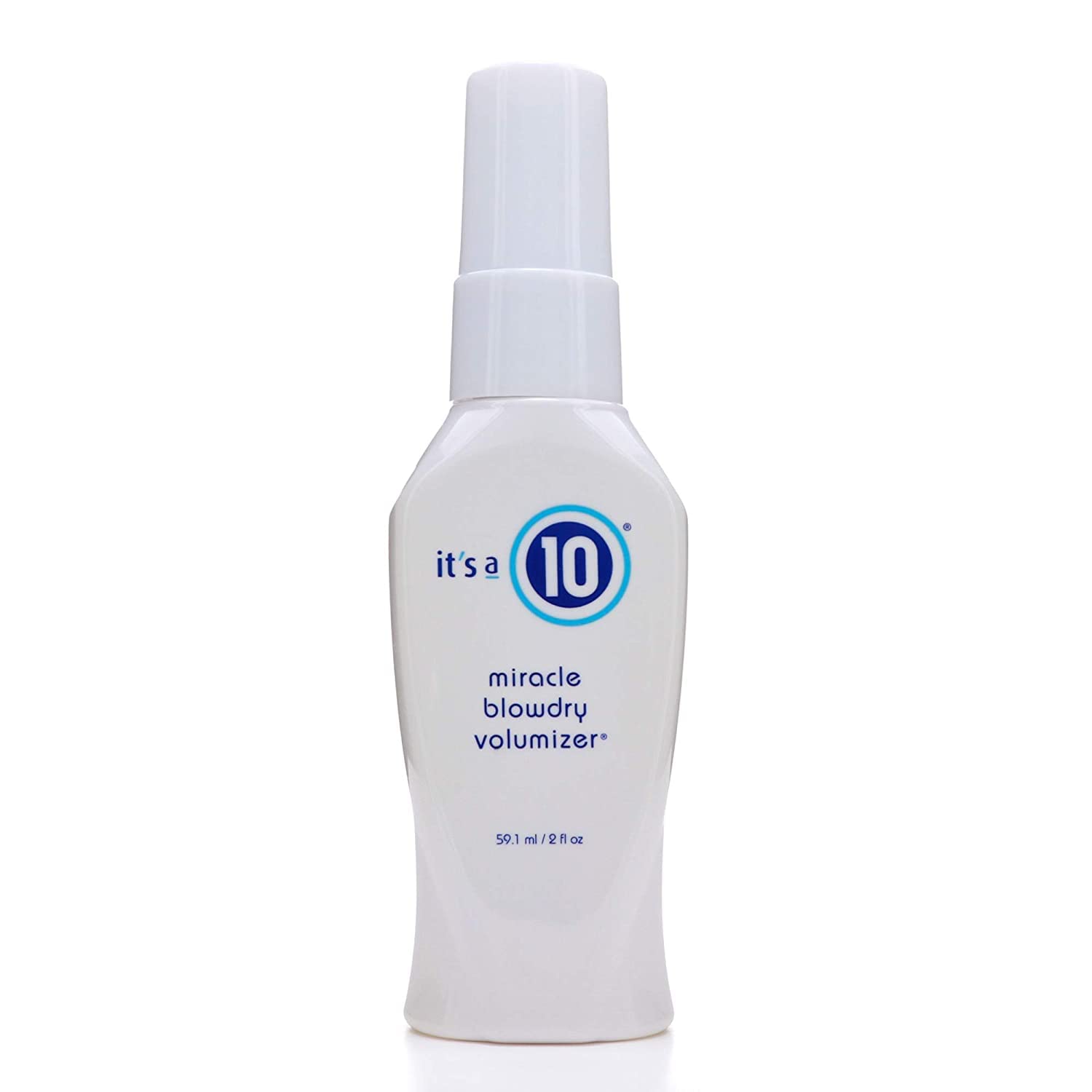 It's a 10 Haircare Miracle Blowdry Volumeizer bottle pour enabling quick lift and shine