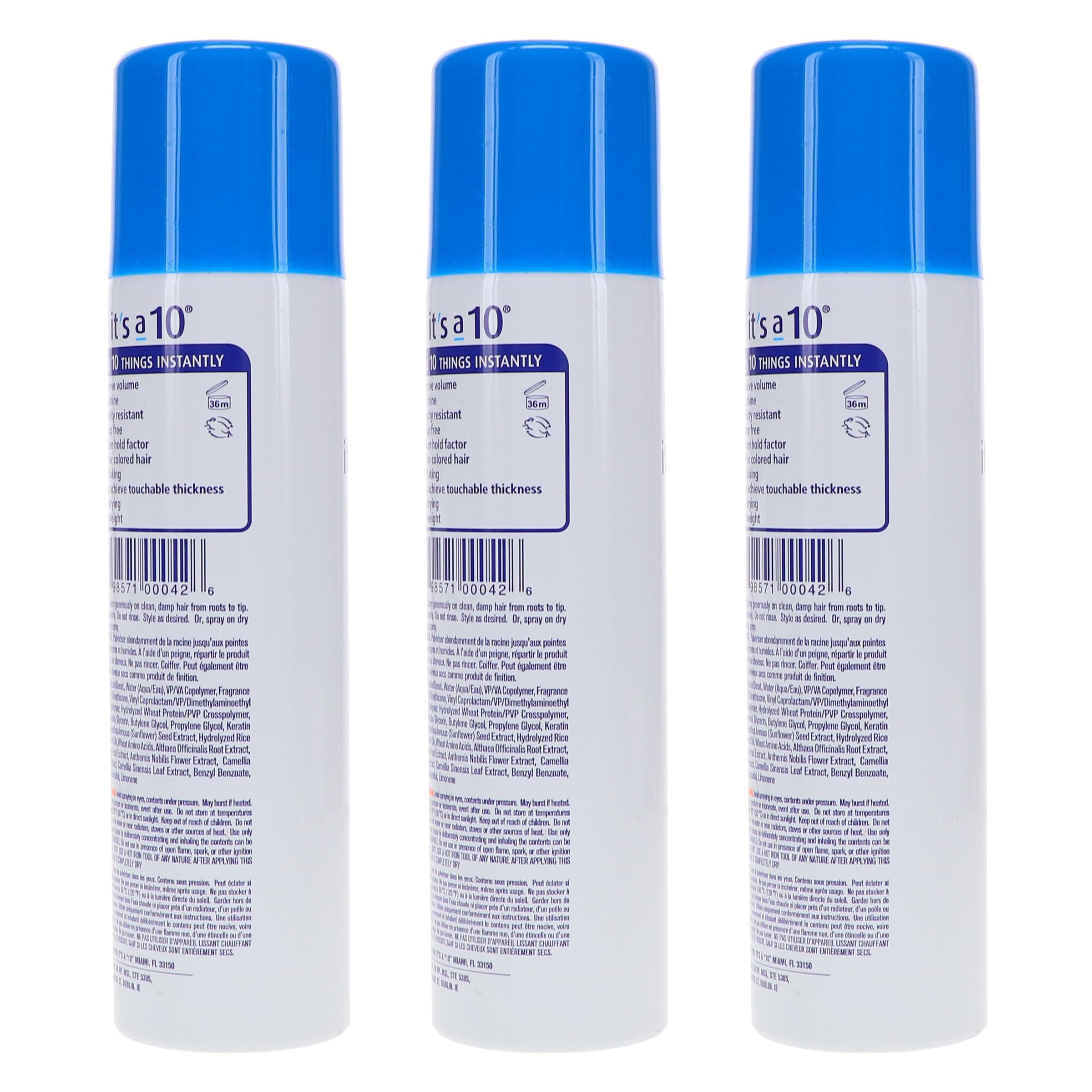 It's a 10 Miracle BlowDry Volumizer on damp hair for lift
