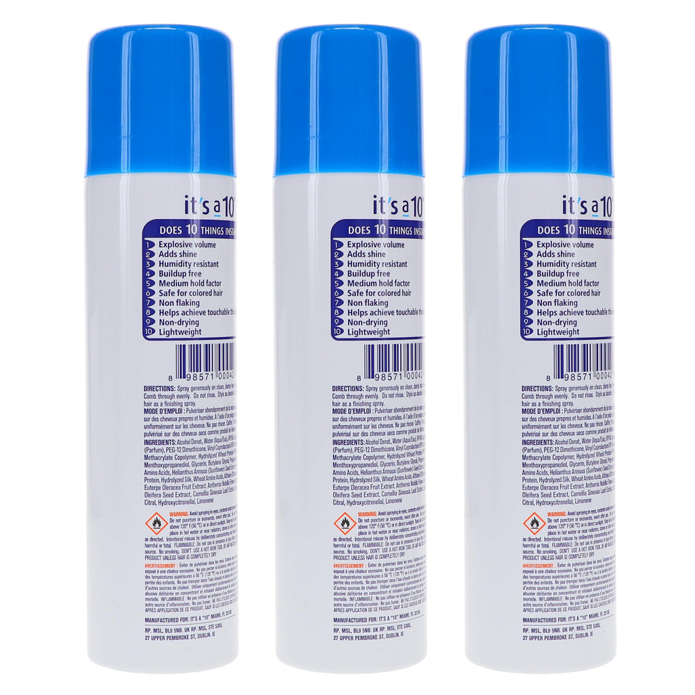 It's a 10 Miracle BlowDry Volumizer pump-top closeup for easy application