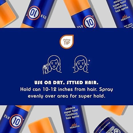 It's A 10 Miracle brushable hold for easy re-styling.