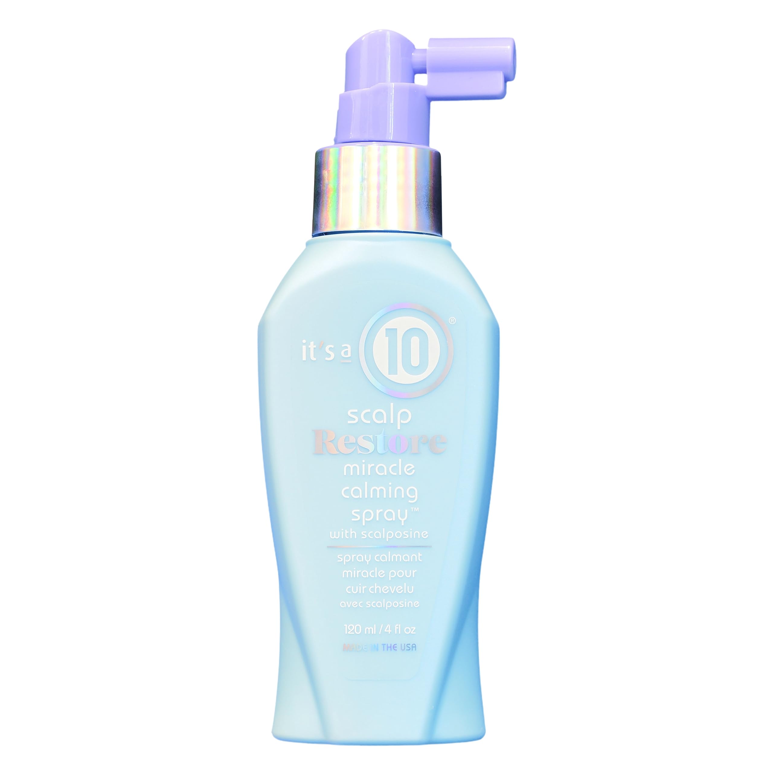 It's a 10 Haircare It’s a 10 Scalp Restore Miracle Calming Spray bottle for a quick scalp refresh.