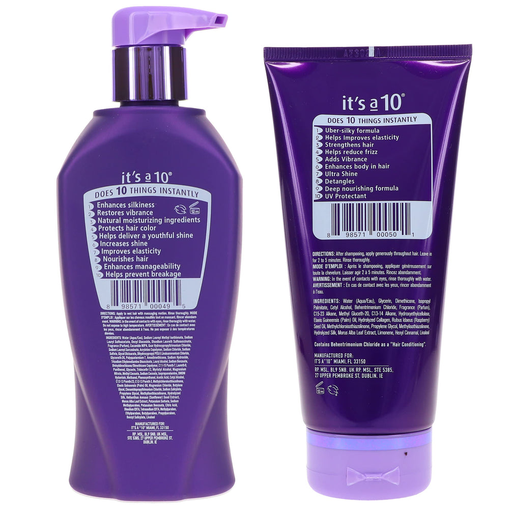Its a 10 Silk Express Conditioner smooth glide closeup demonstrating easy detangling