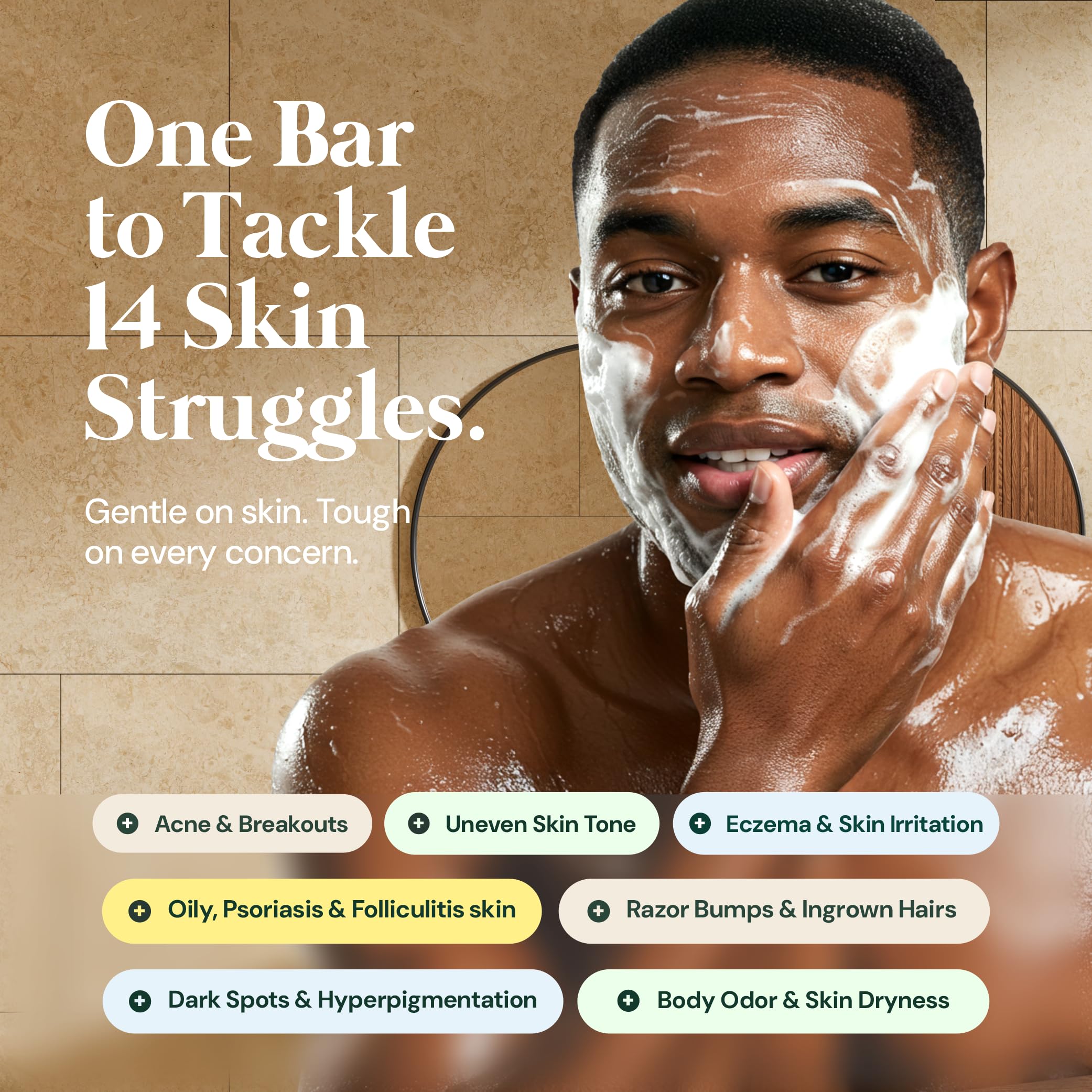 It's Pure Natural African Black Soap helps with blemishes and dark spots.