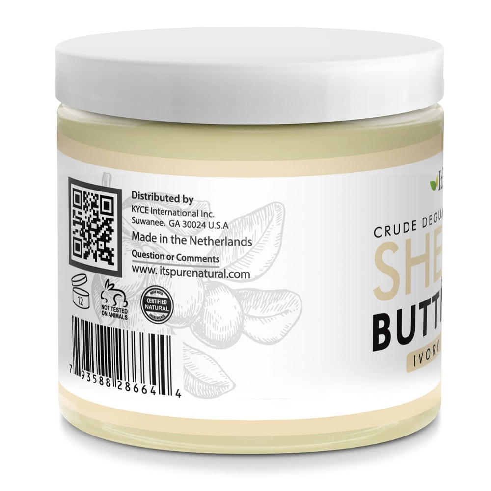 Its Pure Natural raw degummed shea butter block ready to soften dry skin
