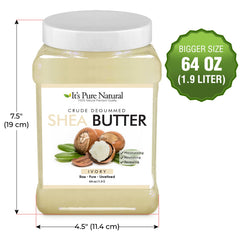 It's Pure Natural shea butter closeup texture shows creamy richness for dry skin.