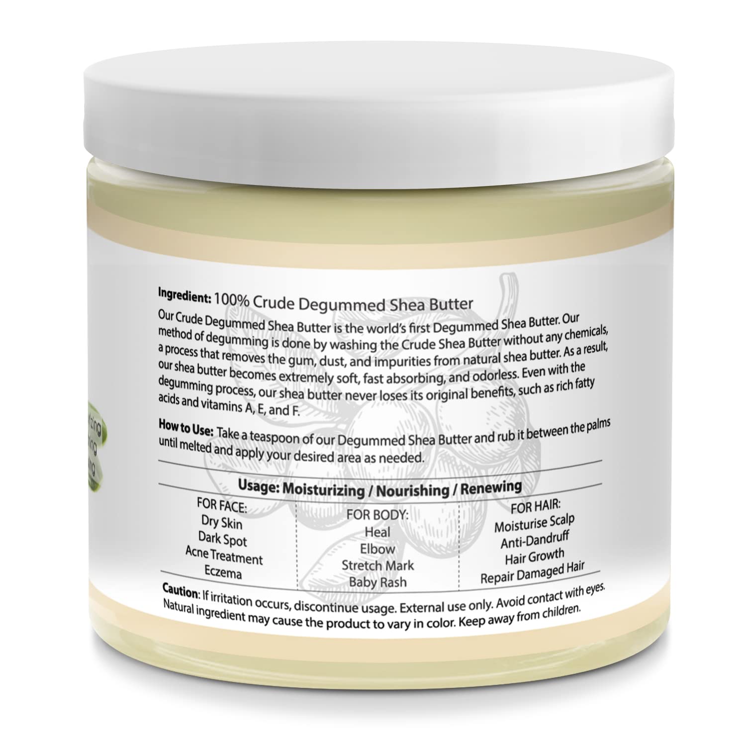 Its Pure Natural shea butter melt closeup showing rich texture for easy application