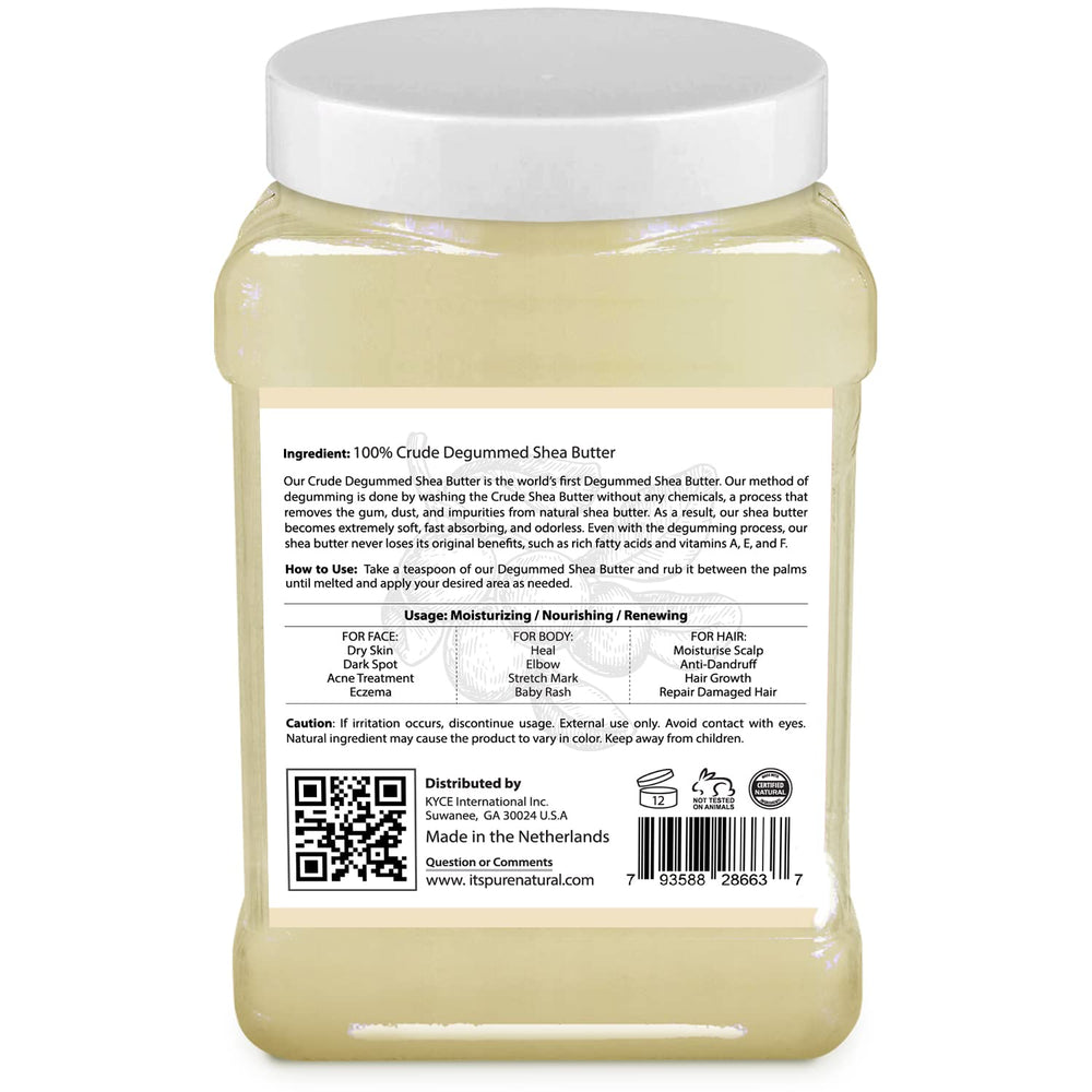 It's Pure Natural shea butter melts on the hand for quick, nourishing care.