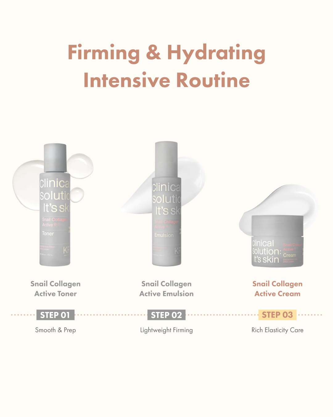 Daytime application of It'S SKIN snail collagen cream under makeup