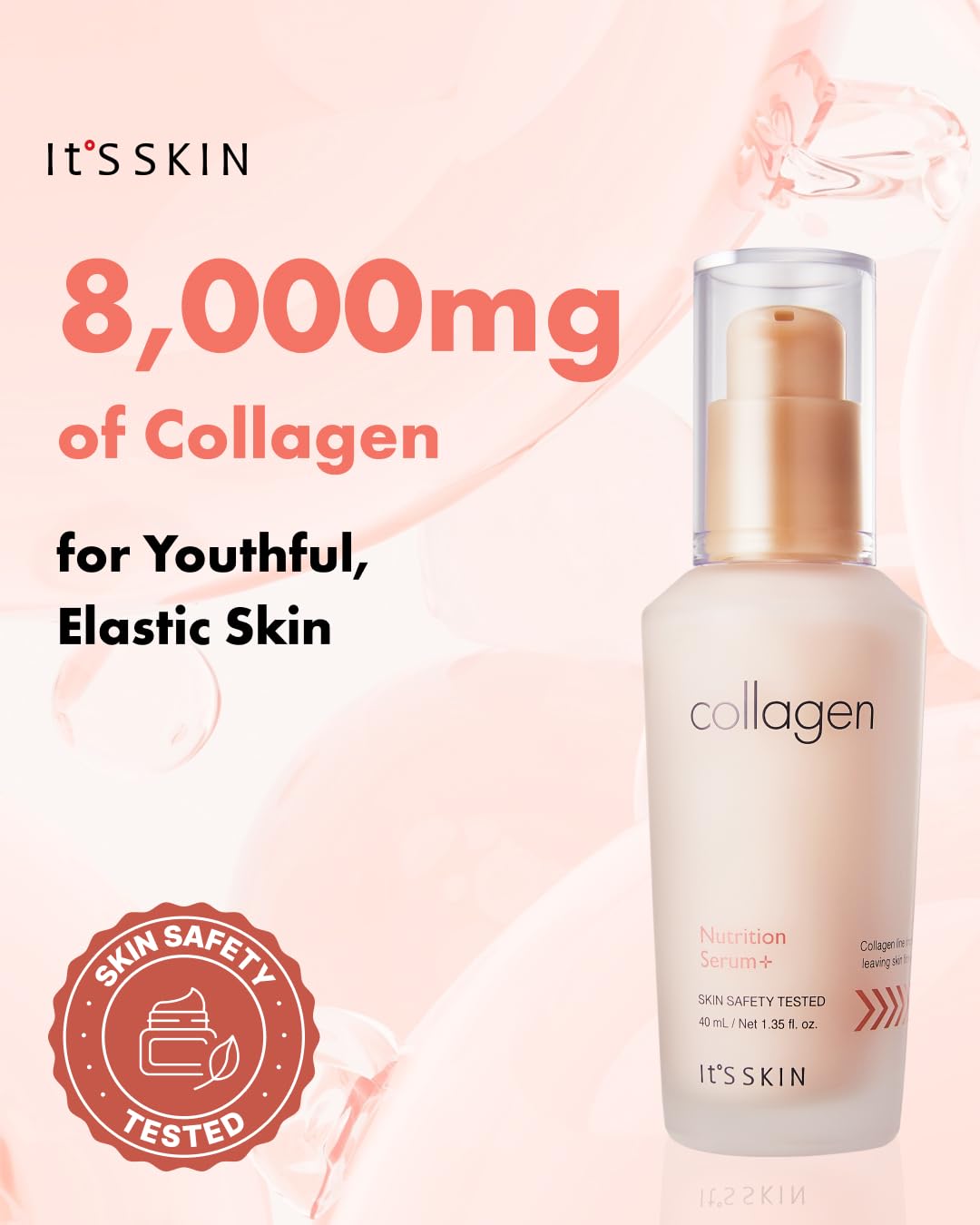 It'S SKIN Collagen Nutrition Emulsion pump shows controlled, even application