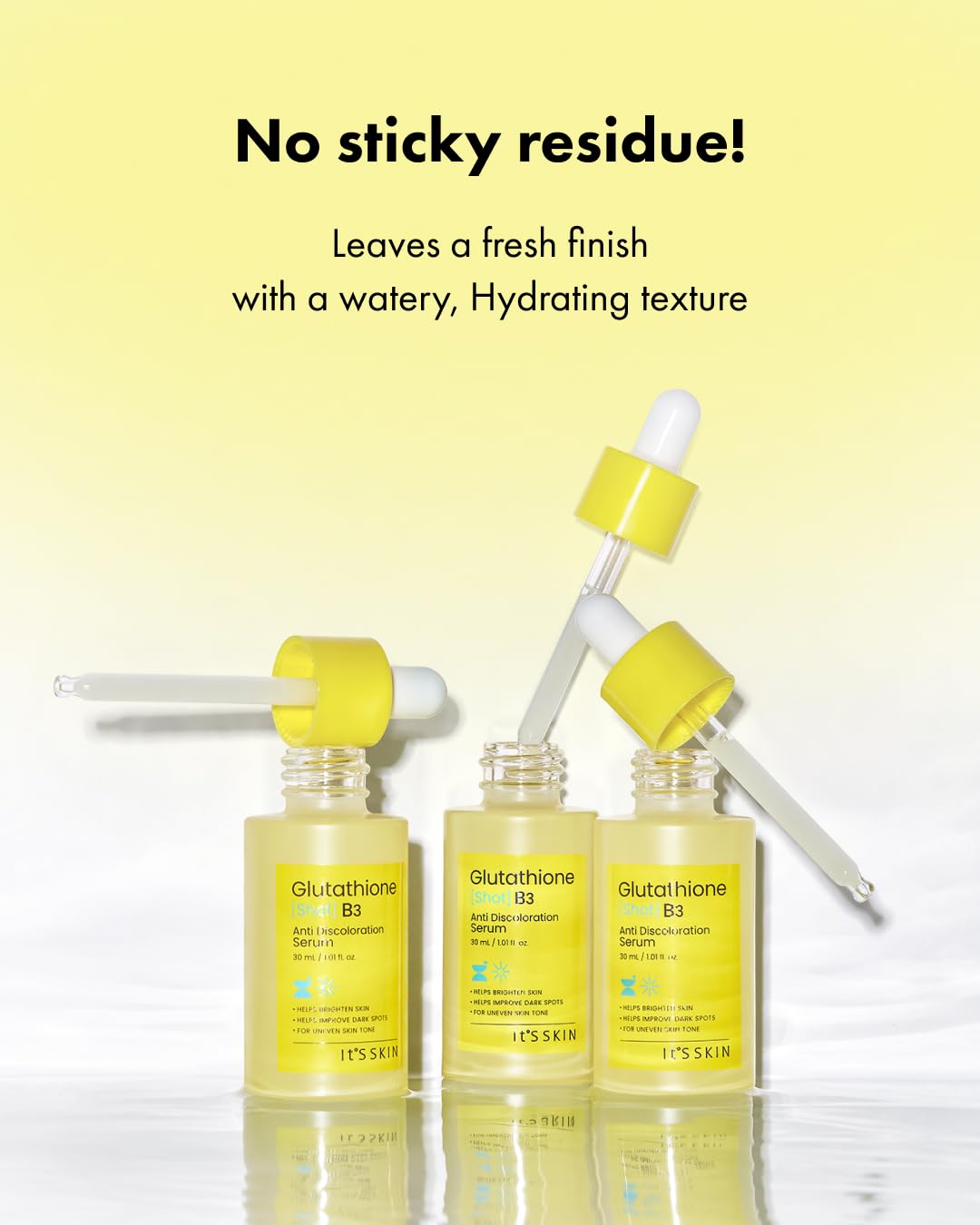 It'S SKIN Glutathione Shot B3 Serum supports clearer skin over time.