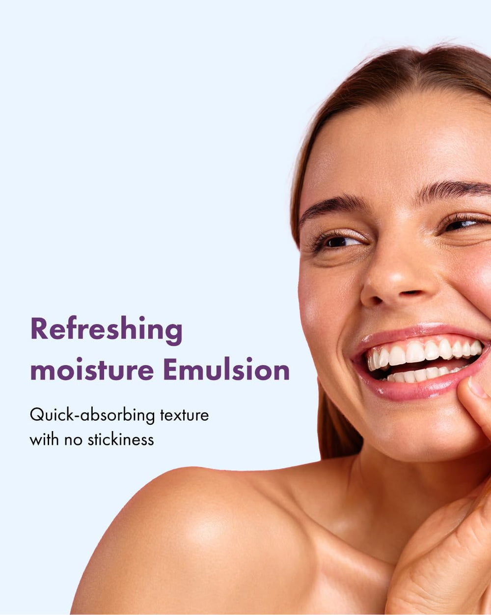 It'S SKIN Hyaluronic Acid Moisture Emulsion application on clean skin for a dewy finish